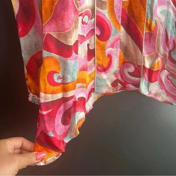 CHUFY Fuli Blouse Hem Orange Oversized Fit Size XS - Picture 4 of 9